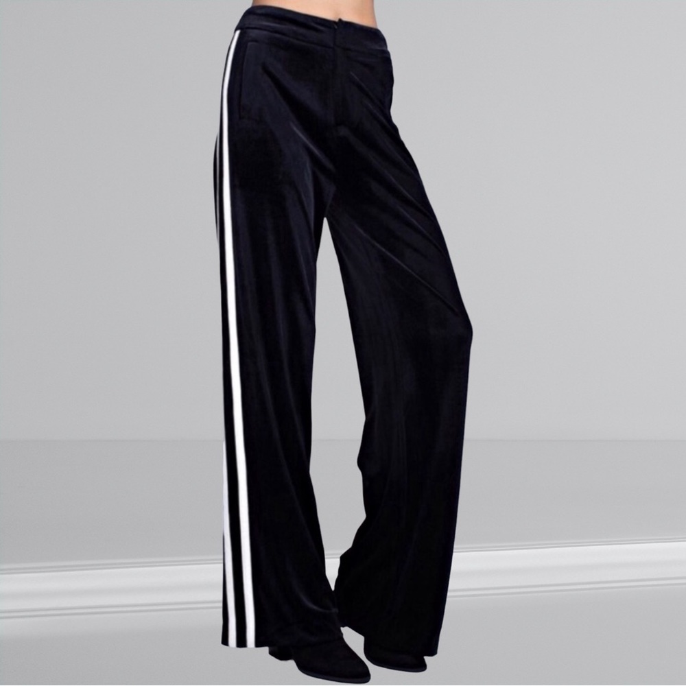 Black Velvet Track Pants